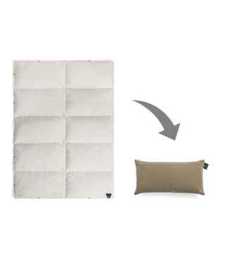 アイスグレー-ベージュベロアクッション