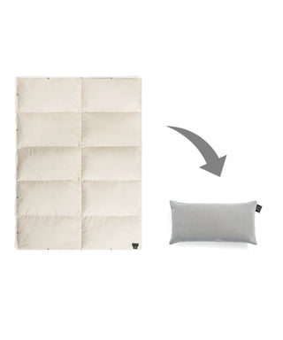 オフホワイト-ライトグレーベロアクッション