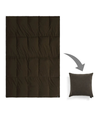 ダークチョコ-ダークグレーボアクッション