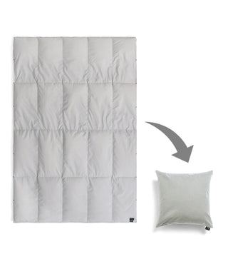 アイスグレー-ライトグレーキャンバスクッション