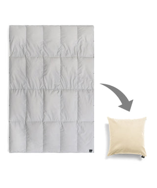 アイスグレー-オフホワイトキャンバスクッション