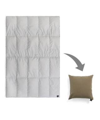 アイスグレー-ベージュベロアクッション