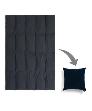 ネイビー-ベロアクッション