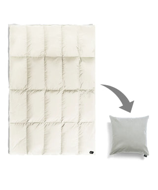 オフホワイト-ライトグレーキャンバスクッション