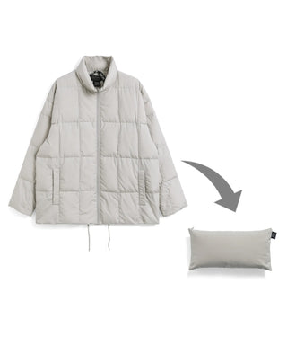 アイスグレー-ライトグレーキャンバスクッション