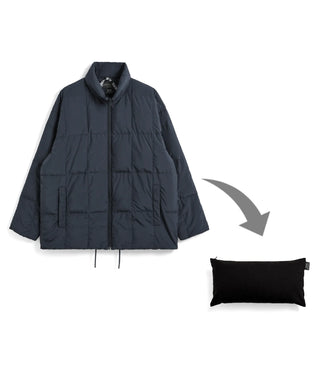 ネイビー-ブラックキャンバスクッション