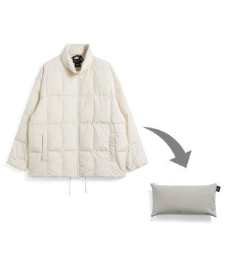 アイスグレー-ライトグレーキャンバスクッション