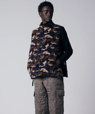 美品 希少 L F.C.R.B ダウンベスト リバーシブル カモフラ ブルー 美品 希少 L F.C.R.B ダウンベスト リバーシブル カモフラ ブルー