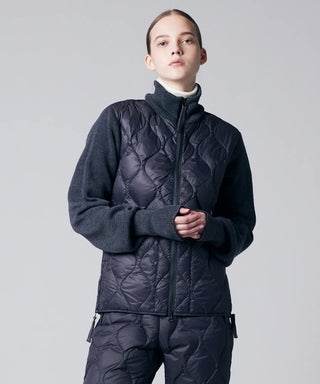 ミリタリー ハイネック ニット+ダウン ジャケット-ソフトシェル ミリタリー ハイネック ニット+ダウン ジャケット-ソフトシェル