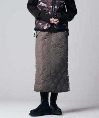 ダウンキルティングスカート ブラウン ナンガ NANGA COTTON ONION QUILT DOWN SKIRT コットンオニオン