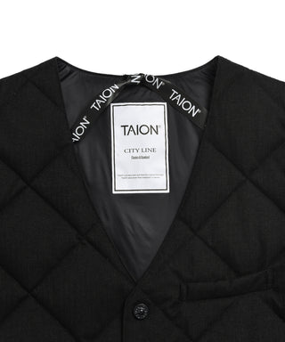 シティ 起毛ツイル シングル ダウンジレ <TAION-003CI-TW>