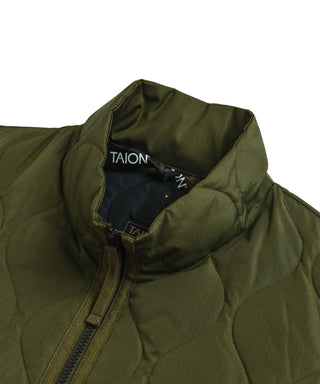ミリタリー ハイネックWジップ ダウンジャケット <TAION-102ZML-1>
