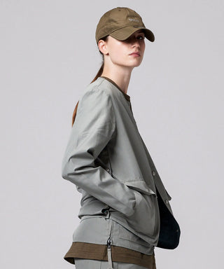 ダークセージグリーン（表側）／モデル身長 169cm／着用サイズ XS