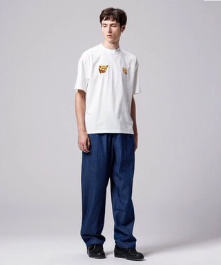 オフホワイト(ベトジャン虎福刺繍)／モデル身長 178cm／着用サイズ L