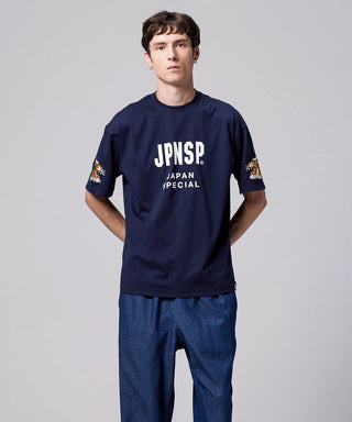 ダークネイビー(スカジャントラ刺繍)／モデル身長 178cm／着用サイズ L