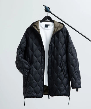 ミリタリー M65 Wジップ ダウンパーカー-ソフトシェル<TAION-M65LSZBML-1PK>