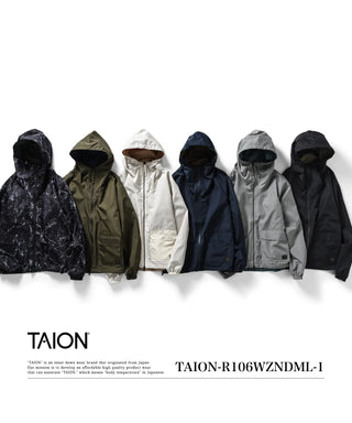 ノンダウン ミリタリー リバーシブル Wジップ パーカー<TAION-R106WZNDML-1>