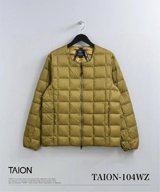 ベーシック クルーネックWジップ ダウンジャケット<TAION-104WZ>