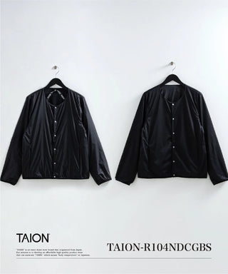 ノンダウン ベーシック リバーシブル クルーネック カーディガン <TAION-R104NDCGBS>