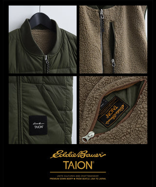 Eddie Bauer×TAION リバーシブル ダウン×ボア ベスト <E242850M>