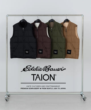 Eddie Bauer×TAION リバーシブル ダウン×ボア ベスト <E242850M>