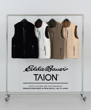 Eddie Bauer×TAION リバーシブル ダウン×ボア ベスト <E242850M>