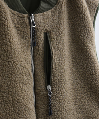 Eddie Bauer×TAION リバーシブル ダウン×ボア ベスト <E242850M>