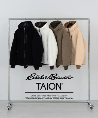 Eddie Bauer×TAION リバーシブル ダウン×ボア パーカー <E242851M>