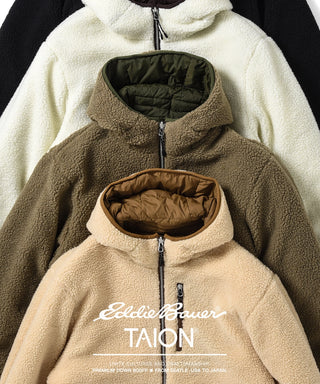 Eddie Bauer×TAION リバーシブル ダウン×ボア パーカー <E242851M>