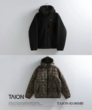 マウンテン リバーシブル ダウン×ボア フーディー<TAION-R106MB>
