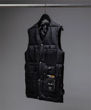 ワーク Vネックボタン ダウンベスト<TAION-001BWK>