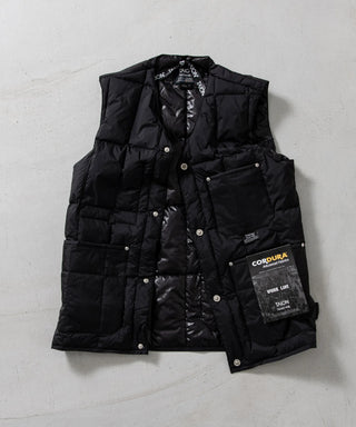 ワーク Vネックボタン ダウンベスト<TAION-001BWK>