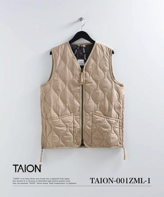 TAION/タイオン MILITARY W-ZIP V NECK DOWN VEST ミリタリー V