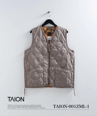 ダウンベスト ヒスガール 【美品】 PRIMALOFT ブラック ジップアップ ミリタリー Vネックジップ ダウンベスト – TAIONインナーダウン