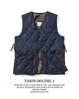 ミリタリー Vネックジップ ダウンベスト – TAIONインナーダウン公式 ミリタリー Vネックジップ ダウンベスト – TAIONインナーダウン公式