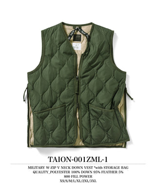 ミリタリー Vネックジップ ダウンベスト – TAIONインナーダウン公式 ミリタリー Vネックジップ ダウンベスト – TAIONインナーダウン公式
