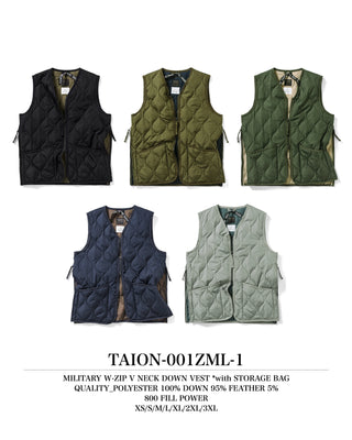 ミリタリー Vネックジップ ダウンベスト – TAIONインナーダウン公式 ミリタリー Vネックジップ ダウンベスト – TAIONインナーダウン公式