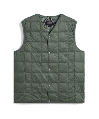 whowhat KLINGON VEST/GRAY ダウンベスト ベーシック Vネックボタン インナーダウンベスト – TAION