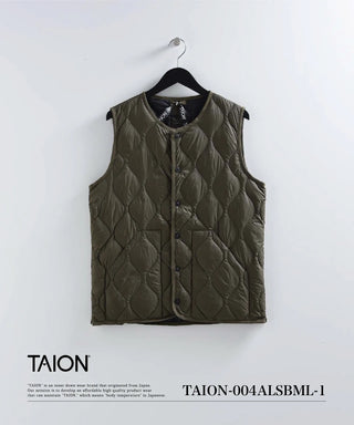 ミリタリー クルーネック ダウンベスト-ソフトシェル – TAION