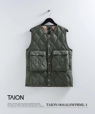ミリタリー クルーネックWポケット ダウンベスト-ソフトシェル – TAION ミリタリー クルーネックWポケット ダウンベスト-ソフトシェル – TAION