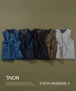 ミリタリー クルーネックボタン ダウンベスト<TAION-004B2ML-1>