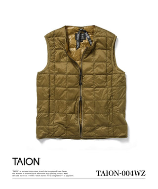 ベーシック クルーネックWジップ ダウンベスト – TAIONインナーダウン