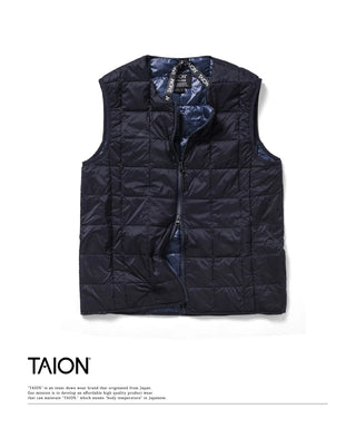 WISM TAIONダウンベスト ベーシック クルーネックWジップ ダウンベスト – TAIONインナーダウン