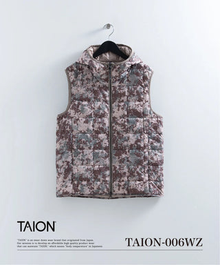 ベーシック Wジップ ダウンフードベスト<TAION-006WZ>