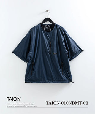 ノンダウン マウンテン クルーネック Wジップポケット ハーフスリーブ カットソー <TAION-010NDMT-03>