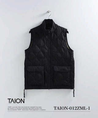 ミリタリー リブハイネックWジップ ダウンベスト – TAIONインナー ミリタリー リブハイネックWジップ ダウンベスト – TAIONインナー