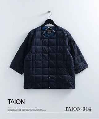 ベーシック クルーネック七分袖 ダウンジャケット – TAIONインナー ベーシック クルーネック七分袖 ダウンジャケット – TAIONインナー