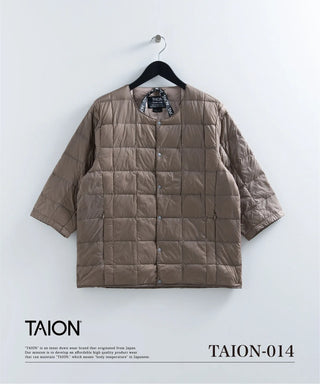 ベーシック クルーネック七分袖 ダウンジャケット – TAIONインナー ベーシック クルーネック七分袖 ダウンジャケット – TAIONインナー