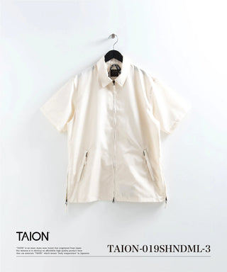 ノンダウン ミリタリー ファスナー ハーフスリーブ シャツ <TAION-019SHNDML-3>
