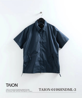 ノンダウン ミリタリー ボタンスリット ハーフスリーブ シャツ <TAION-019SHNDML-4>